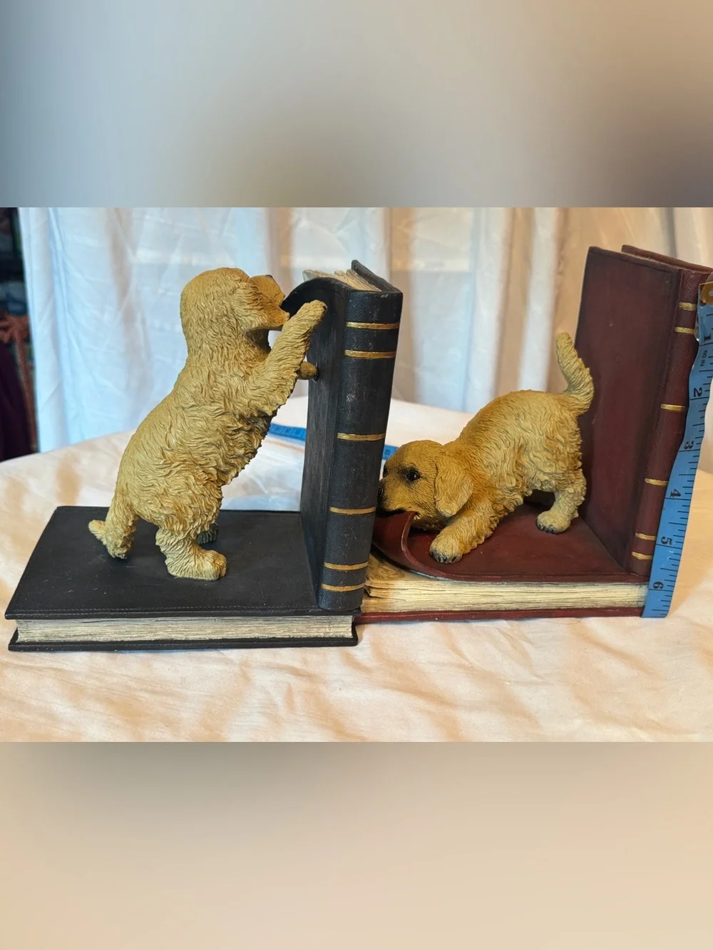 Golden Retriever Puppy Bookend Set! - Picture 3 of 9
